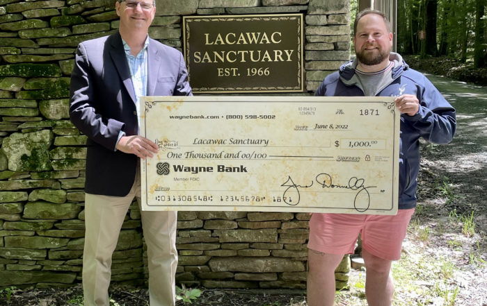 Lacawac Sanctuary check presentation Photo June 2022 Jim Donnelly and Craig Lukatch