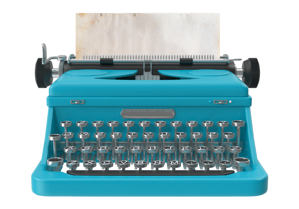 Newsroom typewriter logo image