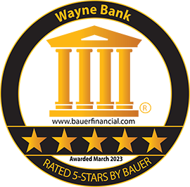 Wayne Bank is Rated 5-Stars by Bauer