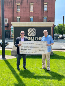 check presentation photo with Jim Donnelly and Jerry Bermelin