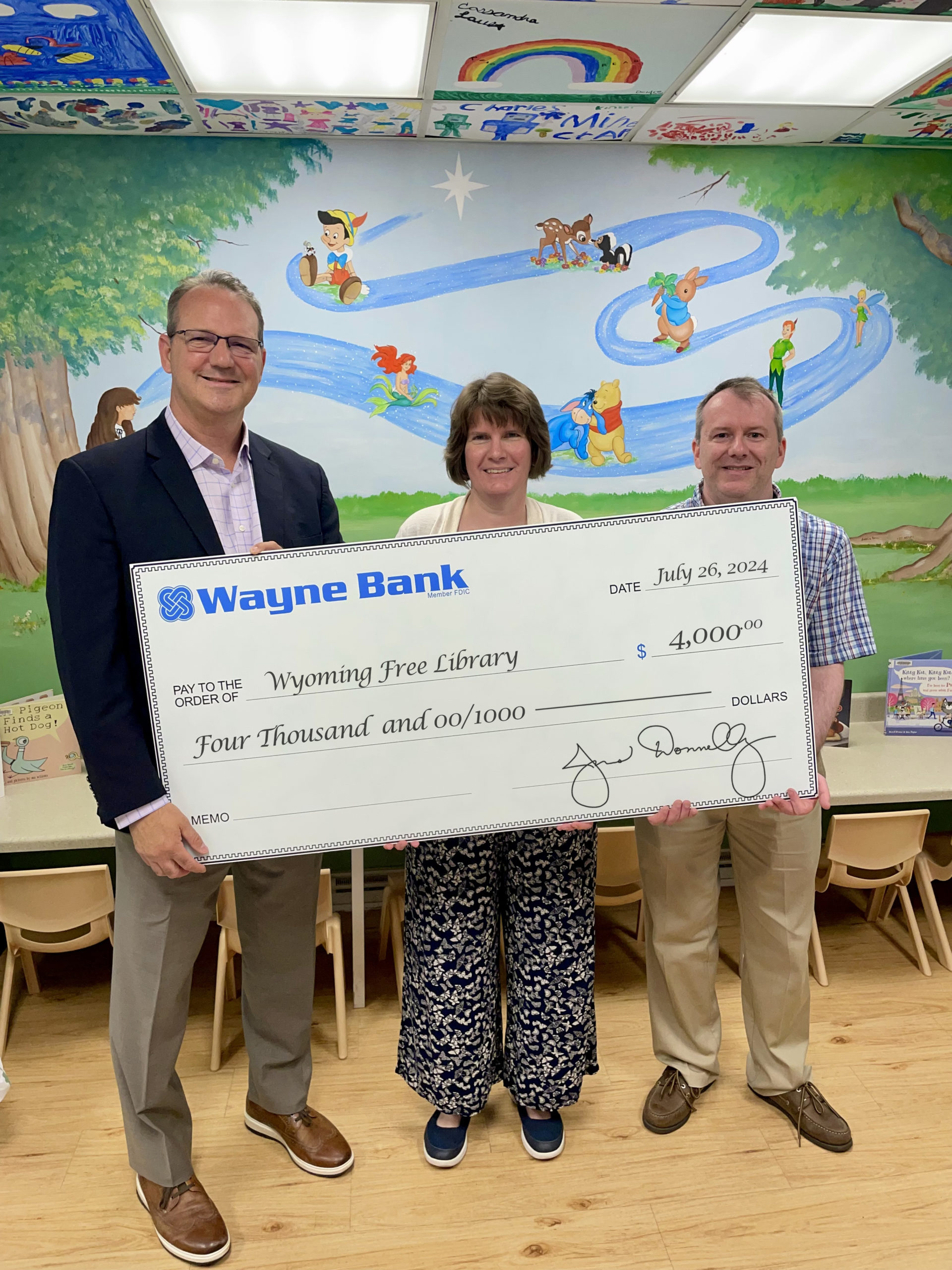 Wyoming Free Library check presentation